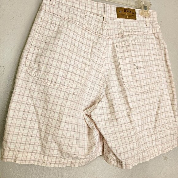 Rider Women Pink and Gray Check Casual Minimalist Shorts Size12 M - Picture 3 of 5